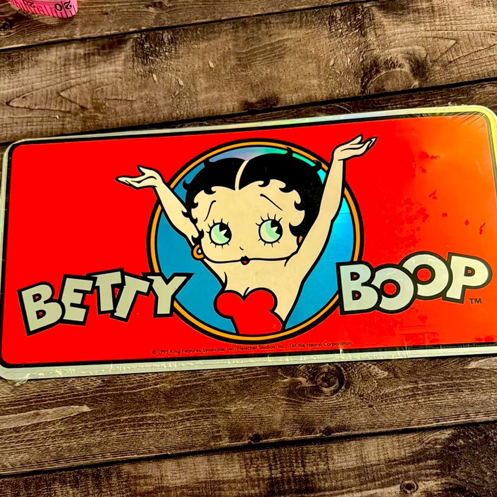 Betty Boop Red and Blue Sign